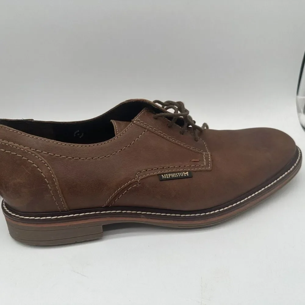 Mephisto AirRelax Brown Leather Cap Toe Oxfords‎ Size 10.5 US Dress Shoes